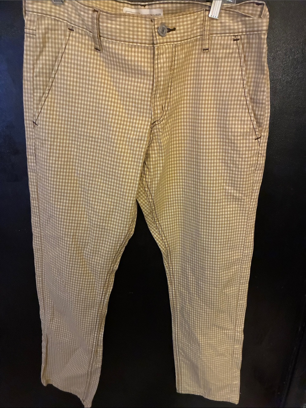 Levi's Tan Y2K Gingham Slim Chinos skinny trouser 511 reissue